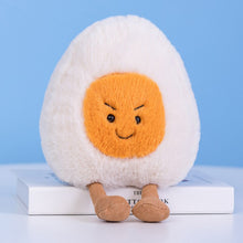 Load image into Gallery viewer, Fluffy Super Soft Boiled Egg Plush Cuddly Plushies Doll Stuffed Food Long Plush Different Emotions Baby Appease toys Kids