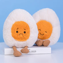 Load image into Gallery viewer, Fluffy Super Soft Boiled Egg Plush Cuddly Plushies Doll Stuffed Food Long Plush Different Emotions Baby Appease toys Kids