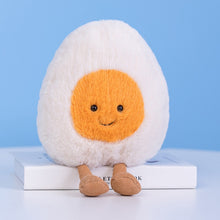 Load image into Gallery viewer, Fluffy Super Soft Boiled Egg Plush Cuddly Plushies Doll Stuffed Food Long Plush Different Emotions Baby Appease toys Kids