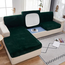 Load image into Gallery viewer, Velvet Sofa Seat Covers for Living Room Plush Cushion Cover Thick Jacquard Solid Soft Stretch couch Slipcover Funiture Protector