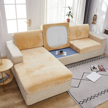 Load image into Gallery viewer, Velvet Sofa Seat Covers for Living Room Plush Cushion Cover Thick Jacquard Solid Soft Stretch couch Slipcover Funiture Protector