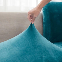 Load image into Gallery viewer, Velvet Sofa Seat Covers for Living Room Plush Cushion Cover Thick Jacquard Solid Soft Stretch couch Slipcover Funiture Protector