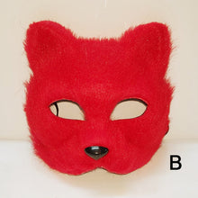 Load image into Gallery viewer, Fox Shape Half Face Eye Mask Christmas Carnival Party Cosplay Mask Halloween Costume Props 5 Colors Male Female Half Face Toy