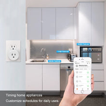 Load image into Gallery viewer, FrankEver Mini US Wifi Smart Plug Surge Protector 110-230V Voice Control Timer Smart Socket Work with Alexa Google Home Tuya