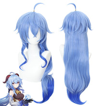 Load image into Gallery viewer, Game Genshin Impact Ganyu Cosplay Long Blue Gradient Wig Anime Cosplay Wigs Halloween Heat Resistant Synthetic Wigs