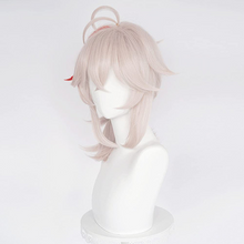 Load image into Gallery viewer, Game Genshin Impact Kaedehar Kazuha Cosplay Wig Anime Halloween Cosplay Heat Resistant Synthetic Wigs 40cm Gray Red Short Wig