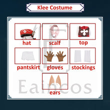 Load image into Gallery viewer, Game Genshin Impact Klee Cosplay Costume Wigs Shoes Loli Party Outfit Uniform Women Halloween Carnival Costumes