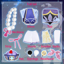 Load image into Gallery viewer, Game Genshin Impact Project Qiqi Cosplay Costume Zombie Girl Dress Wig Shoes Hat Accessories Halloween Christmas Costume