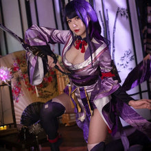 Load image into Gallery viewer, Game Genshin Impact Raiden Shogun Cosplay Costume Baal Wig Shoes Cosplay Costume Sexy Women Kimono Dress Uniform Party RolePlay