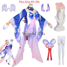 Load image into Gallery viewer, Game Genshin Impact Sangonomiya Kokomi Cosplay Costume Wig Hair Halloween Party Costumes Genshin Cosplay Wig
