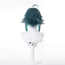 Load image into Gallery viewer, Cosplay Wig Mixed Dark Green Blue Short Heat Resistant Synthetic Hair Adult Halloween Role Play Wigs