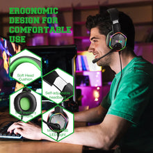 Load image into Gallery viewer, E1000 Gaming Headset 7.1 Surround Sound Wired Headset Gamer PC For PS4 with RGB Light Noise Cancelling Mic Gaming Headphone