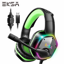 Load image into Gallery viewer, E1000 Gaming Headset 7.1 Surround Sound Wired Headset Gamer PC For PS4 with RGB Light Noise Cancelling Mic Gaming Headphone
