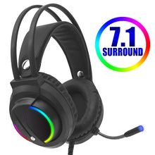 Load image into Gallery viewer, 7.1 Surround Sound USB 3.5mm Wired RGB Light Game Headphones with Microphone for Tablet PC Xbox One 360
