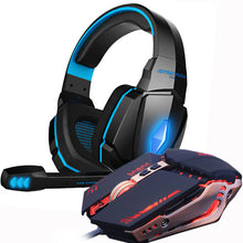 Load image into Gallery viewer, Gaming Headset and Gaming Mouse 4000 DPI Adjustable Stereo Gamer Earphone Headphones + Gamer Mice LED Light Optical USB Wired