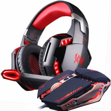 Load image into Gallery viewer, Gaming Headset and Gaming Mouse 4000 DPI Adjustable Stereo Gamer Earphone Headphones + Gamer Mice LED Light Optical USB Wired