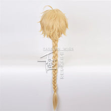 Load image into Gallery viewer, Genshin Impact Cosplay Aether Traveler Golden Braid Heat Resistant Synthetic Hair Wigs Halloween Carnival Party Role Play