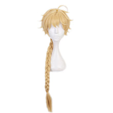Load image into Gallery viewer, Genshin Impact Cosplay Aether Traveler Golden Braid Heat Resistant Synthetic Hair Wigs Halloween Carnival Party Role Play