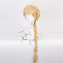 Load image into Gallery viewer, Genshin Impact Cosplay Aether Traveler Golden Braid Heat Resistant Synthetic Hair Wigs Halloween Carnival Party Role Play