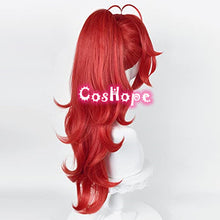 Load image into Gallery viewer, Genshin Impact Diluc Cosplay 60cm Long Red Wig Cosplay Anime Cosplay Wigs Heat Resistant Synthetic Wigs Halloween