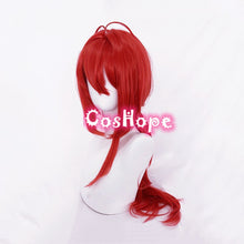 Load image into Gallery viewer, Wigs Halloween Genshin Impact Diluc Cosplay Wig High Ponytail Red Wig Cosplay Anime Cosplay Wigs Heat Resistant Synthetic