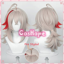 Load image into Gallery viewer, Genshin Impact Kazuha Cosplay Wig 46cm Pink Mixed Red Wig Cosplay Anime Cosplay Wigs Heat Resistant Synthetic Wigs Halloween
