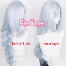 Load image into Gallery viewer, Genshin Impact Shenhe Cosplay Wig Pre Braided 95cm Dyeing Light Blue Wig Cosplay Anime Cosplay Wig Heat Resistant Synthetic Wigs