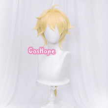 Load image into Gallery viewer, Genshin Impact Traveler Cosplay Aether Lumine Blond Wig Cosplay Anime Cosplay Wigs Heat Resistant Synthetic Wigs Halloween