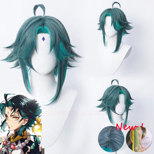 Load image into Gallery viewer, Genshin Impact Xiao Wig Cosplay Prop Dark Blue Light Blue High Temperature Resistant Hair Amie Hot Game Character Accessories