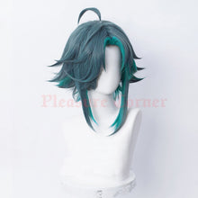 Load image into Gallery viewer, Genshin Impact Xiao Wig Cosplay Prop Dark Blue Light Blue High Temperature Resistant Hair Amie Hot Game Character Accessories