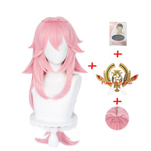 Load image into Gallery viewer, Genshin Impact Yae Miko Cosplay Wig Scalp Simulation Pink Long Pre-Styled Anime Wigs Genshin Inazuma Yae Miko Cosplay Hair
