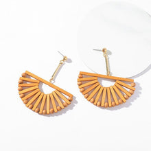 Load image into Gallery viewer, Geometric Drop Korean Dangle Earrings For Women Girls Oversize Round Rattan Knit 2019 New Style Jewelry Summer Beach Accessories