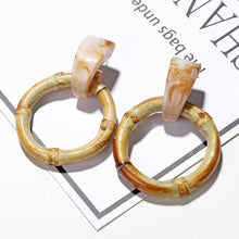 Load image into Gallery viewer, Geometric Drop Korean Dangle Earrings For Women Girls Oversize Round Rattan Knit 2019 New Style Jewelry Summer Beach Accessories