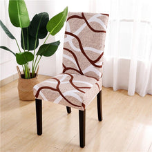 Load image into Gallery viewer, Geometric Dining Chair Cover Spandex Elastic Chair Slipcover Case Stretch Chair Covers for Wedding Hotel Banquet Dining Room