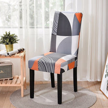 Load image into Gallery viewer, Geometric Dining Chair Cover Spandex Elastic Chair Slipcover Case Stretch Chair Covers for Wedding Hotel Banquet Dining Room