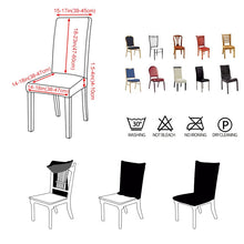 Load image into Gallery viewer, Geometric Dining Chair Cover Spandex Elastic Chair Slipcover Case Stretch Chair Covers for Wedding Hotel Banquet Dining Room