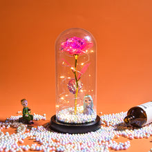 Load image into Gallery viewer, Glass Preserved Rose Galaxy Rose LED Light Artificial Flowers Gifts for Women
