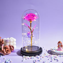 Load image into Gallery viewer, Glass Preserved Rose Galaxy Rose LED Light Artificial Flowers Gifts for Women