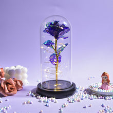 Load image into Gallery viewer, Glass Preserved Rose Galaxy Rose LED Light Artificial Flowers Gifts for Women