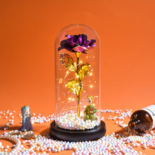 Load image into Gallery viewer, Glass Preserved Rose Galaxy Rose LED Light Artificial Flowers Gifts for Women