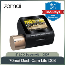 Load image into Gallery viewer, Global Version 70mai Dash Cam Lite2 HD1080P Car DVR External GPS Built-in Wifi 24 Hours Parking Monitoring Multi-language