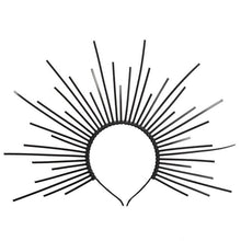 Load image into Gallery viewer, Gold Spike Halo Crown Headpiece Fairy Lolita Women Sunburst Elf Wedding Bridals PLASTIC ZIP TIE Wrap Hair Band Headdress