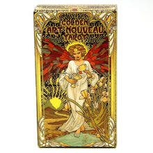 Load image into Gallery viewer, Golden Art Nouveau Tarot Board Game Toys Oracle Divination Prophet Prophecy Card Poker Gift Prediction Oracle