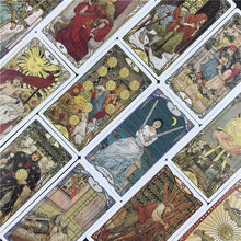 Load image into Gallery viewer, Golden Art Nouveau Tarot Tarot Cards Board Game Cards English Divination Tarot Holiday Family Gift Party Playing Card