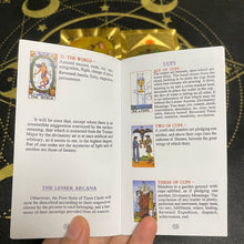 Load image into Gallery viewer, Golden Beautiful English Tarot 12x7cm Cards Deck High Quality Gold Big Size Witchcraft Classic for Beginners with Guidebook