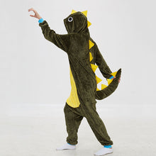 Load image into Gallery viewer, Green Dragon Kigurumis Women Pajama Onesie Animal Onepiece Men Adult Carnival Funny Sleepwear Cosplay Homewear Costume Apparel