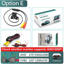Load image into Gallery viewer, GreenYi 170° AHD 1080P Vehicle Rear View Camera Car Reverse Black Fisheye Lens Night Vision Waterproof Universal