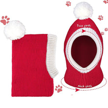 Load image into Gallery viewer, Benepaw Christmas Dog Hat Costume For Large Medium Dog Headwear Warm Winter Comfortable Pet Knitting Hat Pompon Decorations