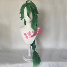 Load image into Gallery viewer, Baizhu Wig Genshin Impact Cosplay Costume Green High Temperature Resistant Long Wigs Character Accessories