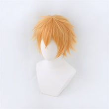 Load image into Gallery viewer, Chainsaw Man Denji Wig Cosplay Costume Golden Short Heat Resistant Synthetic Hair Halloween